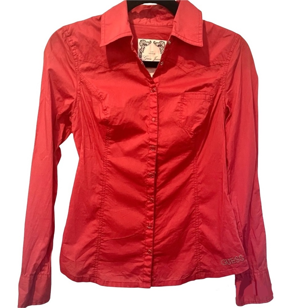 2 for $20⭐️Guess deep coral dress shirt. Small